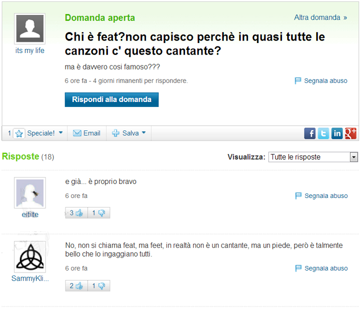 Yahoo answers il ragazzo che mi piace mi fa incazzare YAHOO ANSWERS IL RAGAZZO CHE MI PIACE MI FA INCAZZARE
